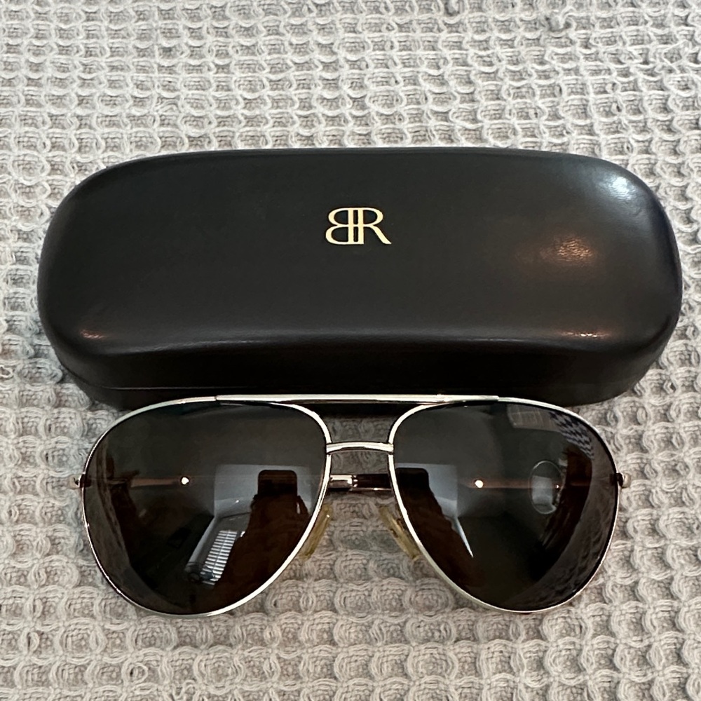 Banana Republic Gold-Rimmed Aviator Sunglasses